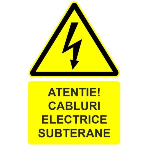 Indicator Atentie cabluri electrice subterane indicator de avertizare, Sticker autocolant