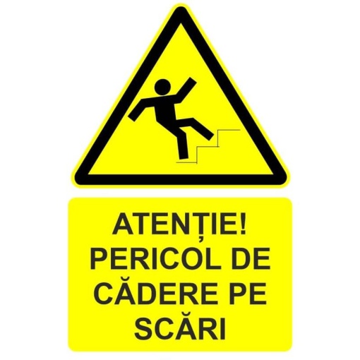 Indicator Atentie pericol de cadere pe scari indicator de avertizare, Sticker autocolant