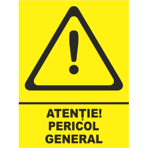 Indicator Atentie pericol general, Sticker autocolant