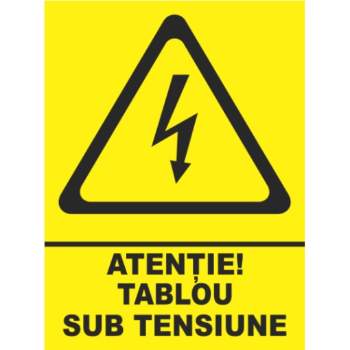 Indicator Atentie tablou sub tensiune, Sticker autocolant