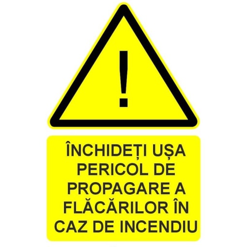 Indicator inchideti usa pericol de propagare a flacarilor in caz de incendiu indicator de avertizare, Sticker autocolant