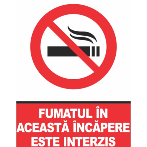 Indicator Indicator fumatul in aceasta incapere este interzis, Sticker autocolant
