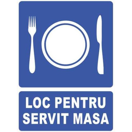 Indicator Loc pentru servit masa, Sticker autocolant