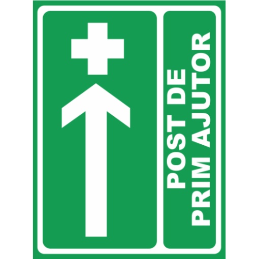Indicator Post de prim ajutor, Sticker autocolant