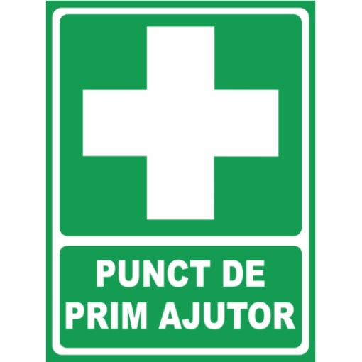 Indicator Punct de prim ajutor, Sticker autocolant
