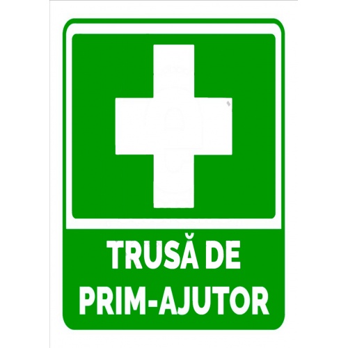 Indicator Semn pentru trusa de prim ajutor, Sticker autocolant