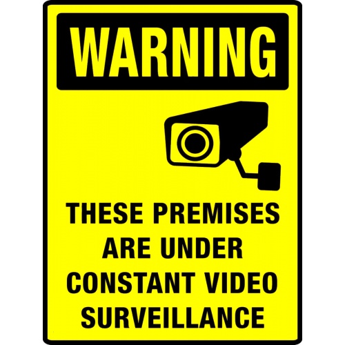 Indicator Sign warning these premises are under constant video surveillance, Sticker autocolant