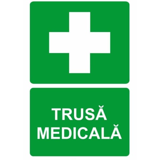 Indicator Trusa medicala v1, Sticker autocolant