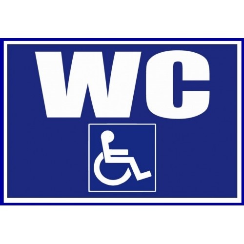 Indicator Wc pentru persoana cu handicap, Sticker autocolant