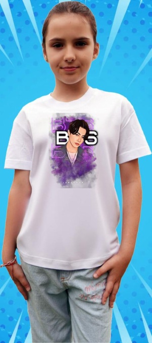 Tricou copii cu formatia BTS JIMIN , din bumbac 100%