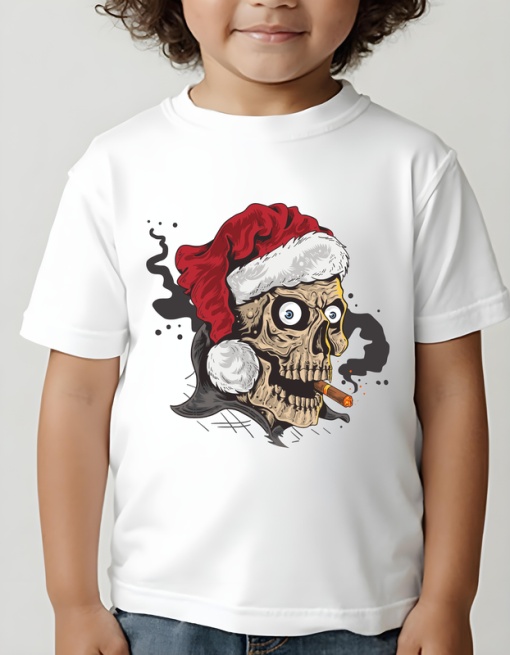 Tricou Craciun copii - Funny Skull Christmas
