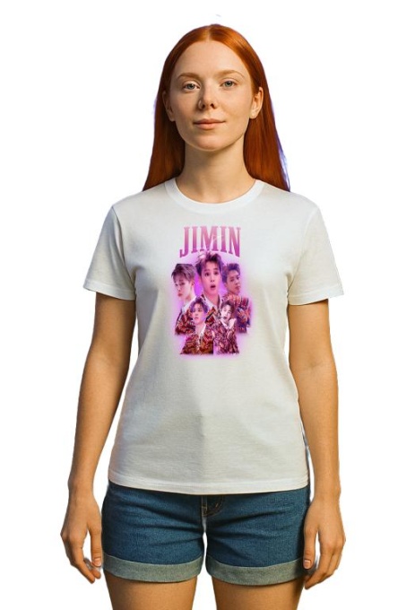 Tricou KPOP dama cu trupa formatia JIMIN 5 , music Coreean 235