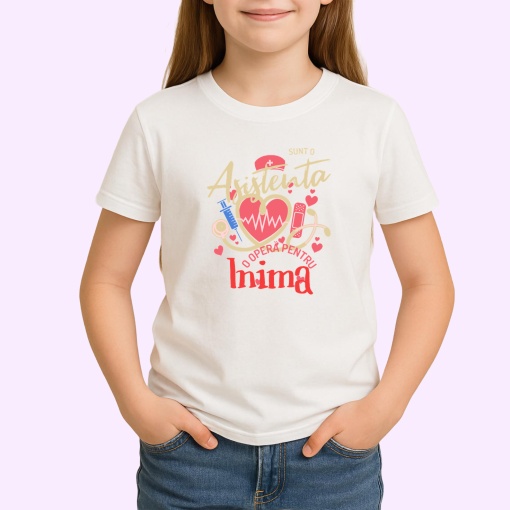Tricou Sunt o asistenta, o opera pentru inima(1) - Copii | Dama | Barbat