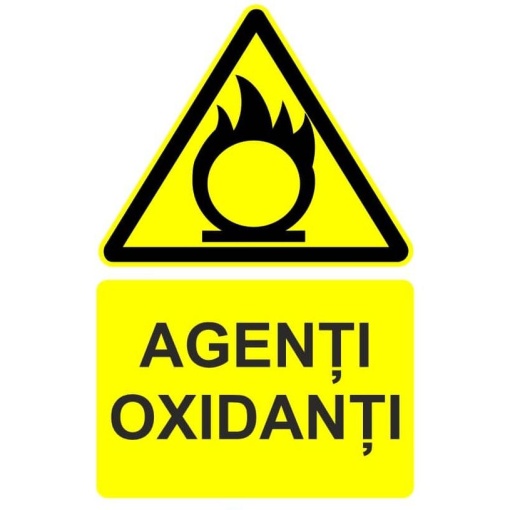 Indicator Agenti oxidanti indicator de avertizare, Sticker autocolant