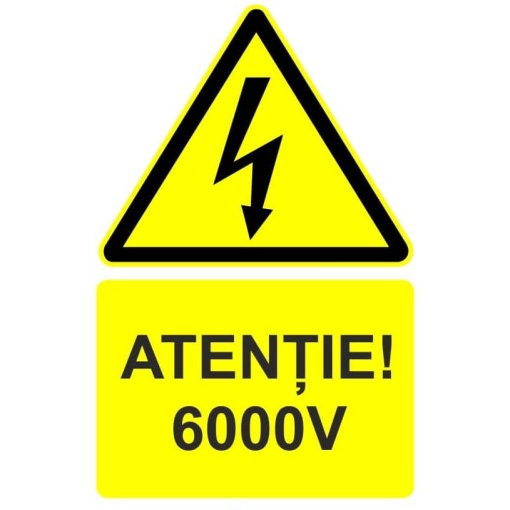 Indicator Atentie 6000V indicator de avertizare, Sticker autocolant