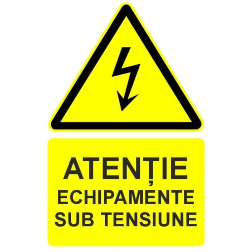Indicator Atentie echipamente sub tensiune indicator de avertizare, Sticker autocolant