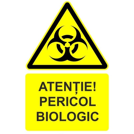Indicator Atentie pericol biologic indicator de avertizare, Sticker autocolant