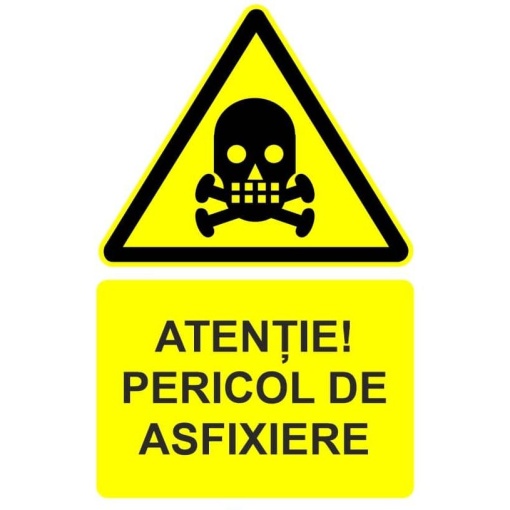 Indicator Atentie pericol de asfixiere indicator de avertizare, Sticker autocolant