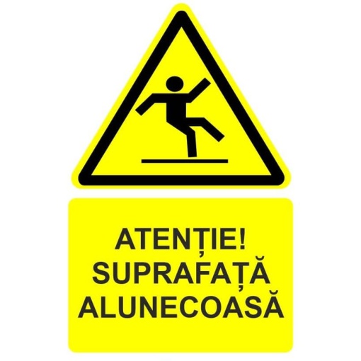 Indicator Atentie suprafata alunecoasa indicator de avertizare, Sticker autocolant