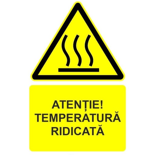 Indicator Atentie temperatura ridicata indicatoare de avertizare, Sticker autocolant