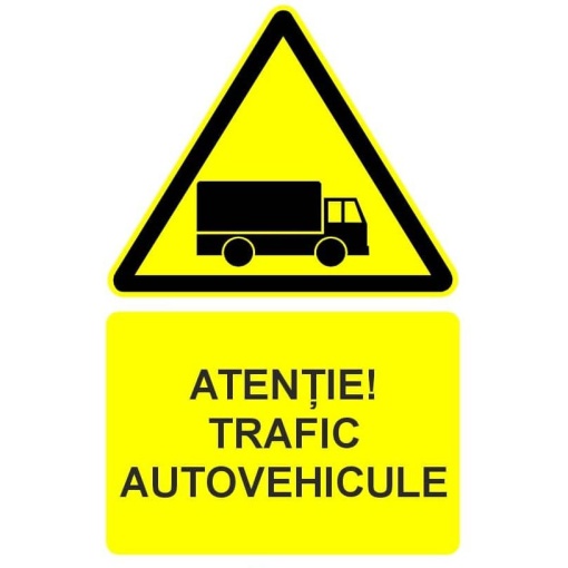Indicator Atentie trafic autovehicole indicator de avertizare, Sticker autocolant