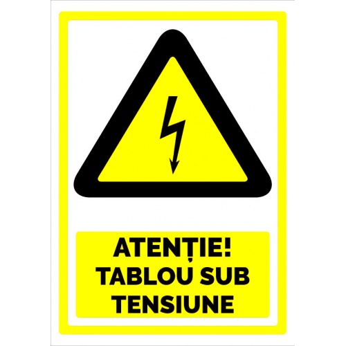 Indicator De securitate atentie tablou sub tensiune, Sticker autocolant