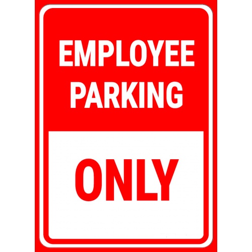 Indicator Employee parking only sign, Sticker autocolant