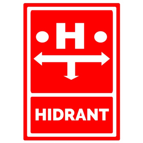 Indicator Hidrant, Sticker autocolant
