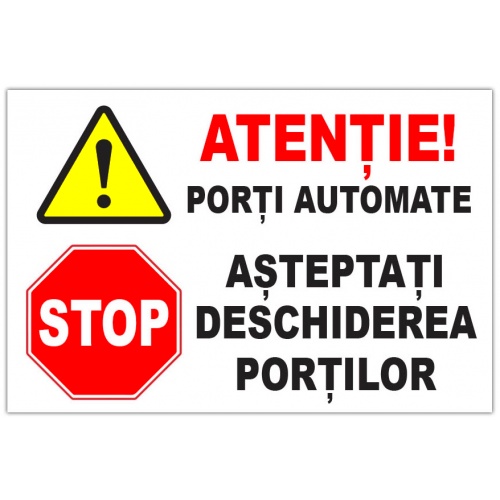 ⚠️ INDICATOARE 🛑 Indicator Panou pentru porti automate, Sticker ...