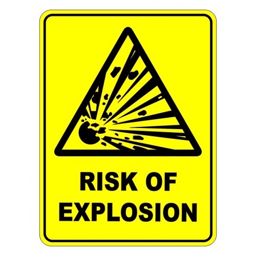 ⚠️ INDICATOARE 🛑 Indicator Risk Of Explosion Sign, Sticker autocolant ️