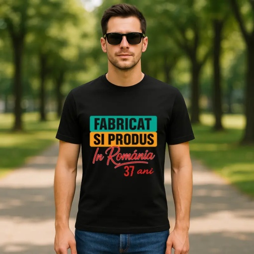 Tricou 37 ani Model: Fabricat și produs în România 37 ani | Bărbat