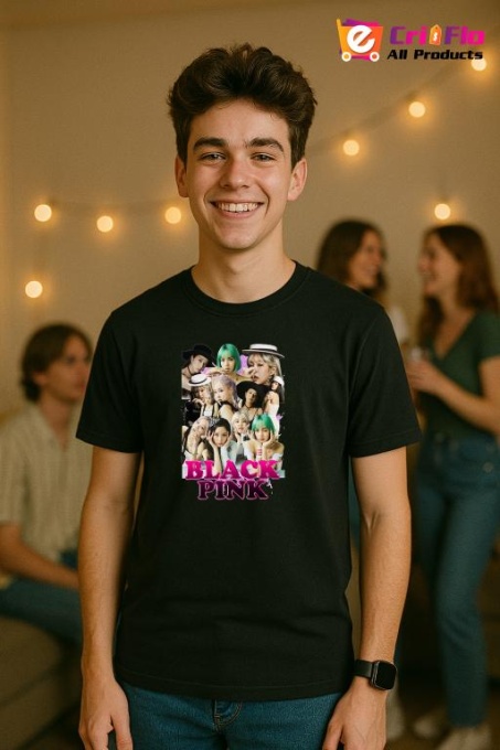Tricou barbat Kpop cu trupa BLACKPINK 9 music Coreean 168