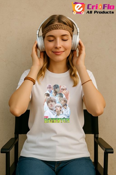 Tricou KPOP dama cu trupa formatia BAEKHYUN EXO 1 , music Coreean 143