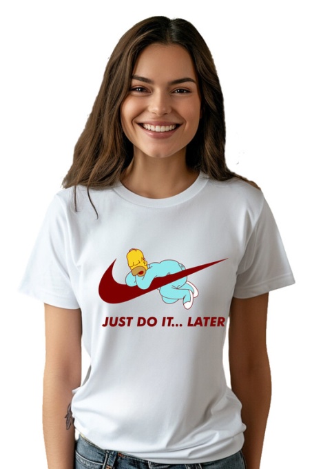 Tricou personalizat pentru damă din bumbac 100% Lazy Simpson, cu imprimeu pentru femei, stil modern, confortabil, tricou personalizat