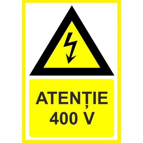 Indicator Atentie 3000v, Sticker autocolant