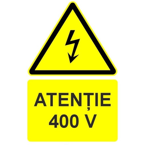 Indicator Atentie 380V indicator de avertizare, Sticker autocolant