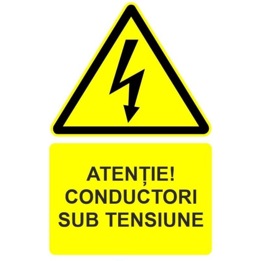 Indicator Atentie conductori sub tensiune indicator de avertizare, Sticker autocolant
