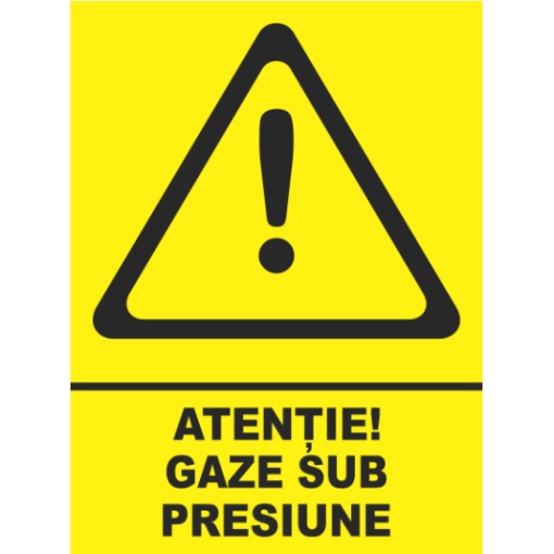 Indicator Atentie gaze sub tensiune, Sticker autocolant