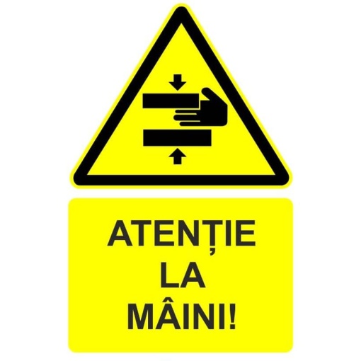 Indicator Atentie la maini indicator de avertizare, Sticker autocolant