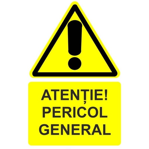 Indicator Atentie pericol general indicator de avertizare, Sticker autocolant