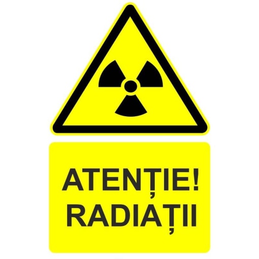 Indicator Atentie radiatii indicator de avertizare, Sticker autocolant