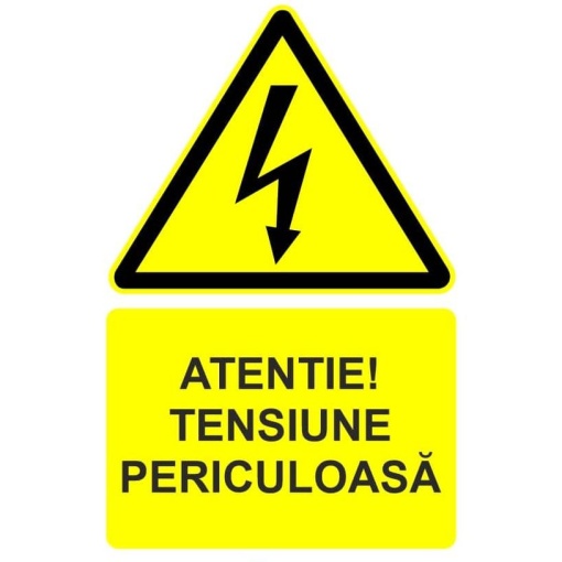 Indicator Atentie tensiune periculoasa indicator de avertizare, Sticker autocolant