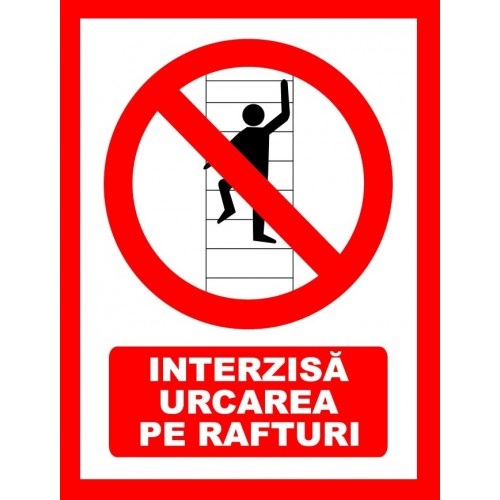 Indicator Interzis urcarea pe rafturi, Sticker autocolant