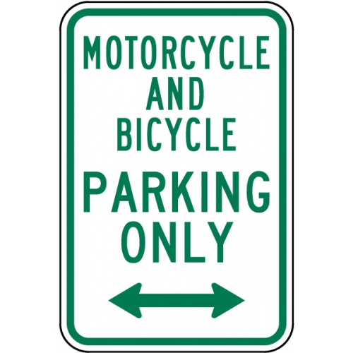 Indicator Motorcycle and Bicycle Parking Only Sign, Sticker autocolant