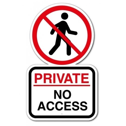 Indicator No access, Sticker autocolant