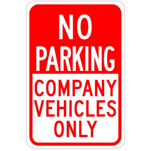 Indicator No parking company vehicles only signs, Sticker autocolant