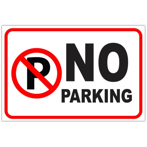 Indicator No parking v1, Sticker autocolant