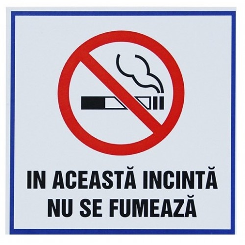 Indicator Nu se fumeaza, Sticker autocolant