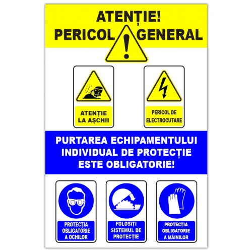 Indicator Panou de protectia muncii, Sticker autocolant