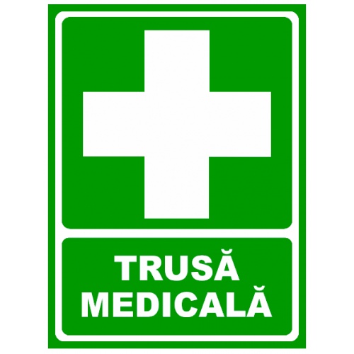 Indicator Pentru trusa de prim ajutor, Sticker autocolant